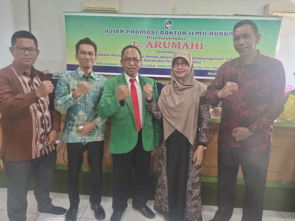 Resmi Raih Gelar Doktor, H. L Arumahi Tuai Banyak Pujian Dari Penyelenggara Pemilu