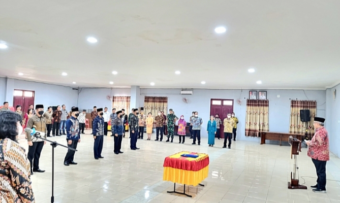 Lantik Lima Pejabat Bawaslu Nias Selatan, Sekjen Ingatkan Jaga Pakta Integritas