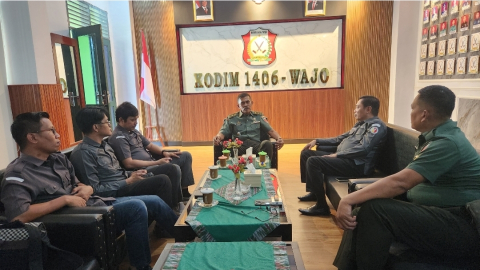 Bawaslu Wajo lakukan kunjungan ke Kodim 1406/Wajo