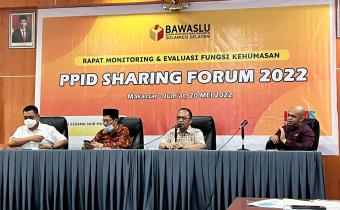 Bawaslu Sul-Sel Gelar Forum PPID Sharing Tahun 2022