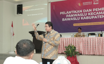 Di Hadapan 42 Orang Panwascam, Prof Muhammad Ingatkan Pentingnya Integritas