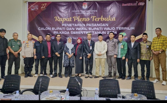 Ketua Bawaslu Wajo hadiri Pleno Penetapan Bupati dan Wakil Bupati Wajo
